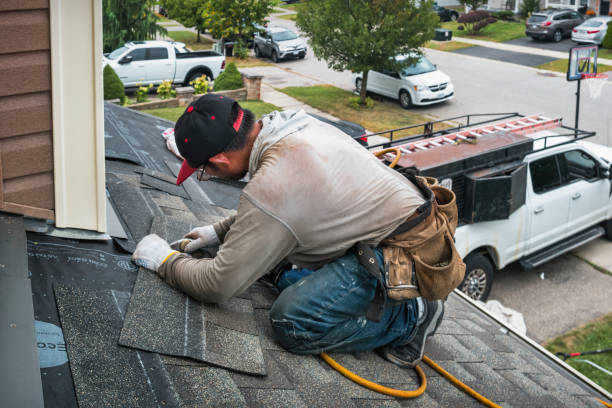 Professional Storm Damage Roof Repair technician working in Waterville, MN